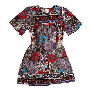 Vintage Only Necessities Floral Cotton Lounger Dress L